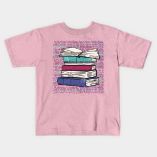 Vintage Just Keep Creating // Retro Writer and Writing Inspiration Books Kids T-Shirt